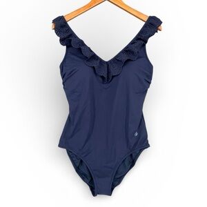 Lands’ End Draper James One‑Piece Swimsuit Size 12 NWT Built‑In Bra
